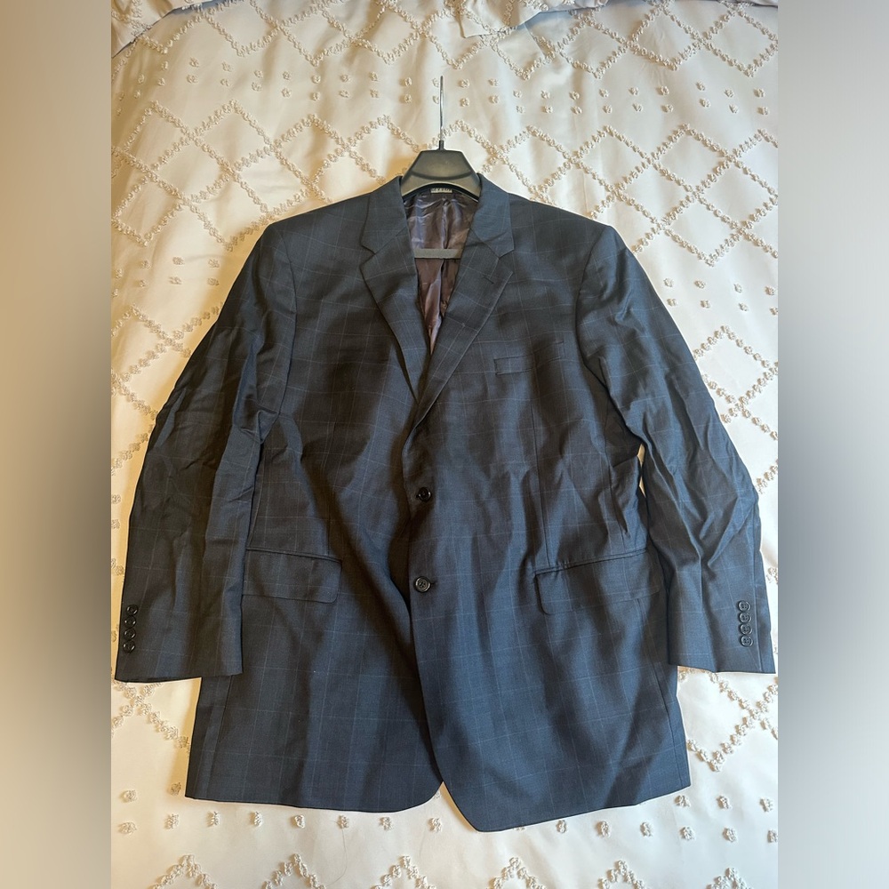 Jos. A. Bank Men’s Gray Checkered Suit Jacket - 50L